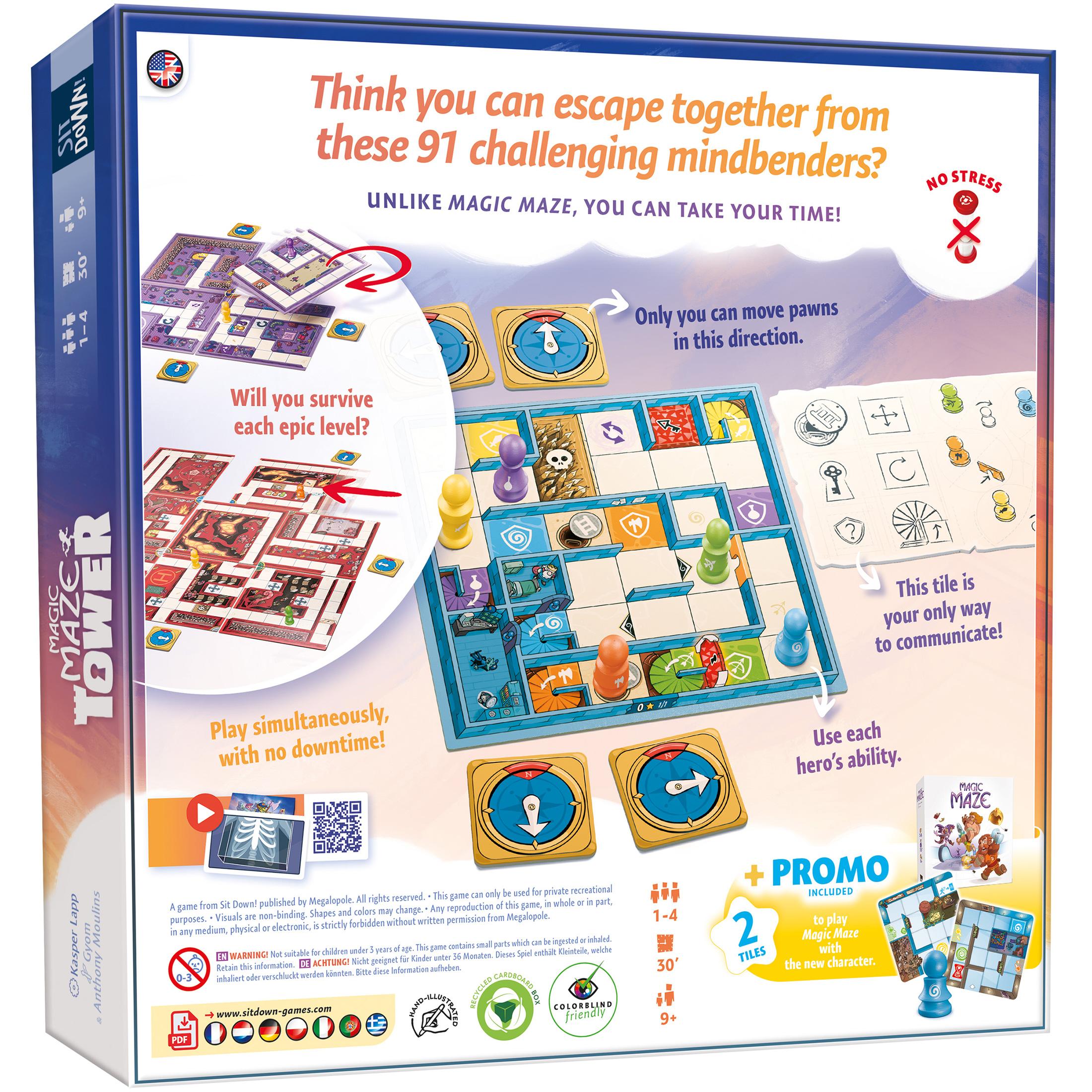Back of the game box showing rules highlights, example setups, and player information.