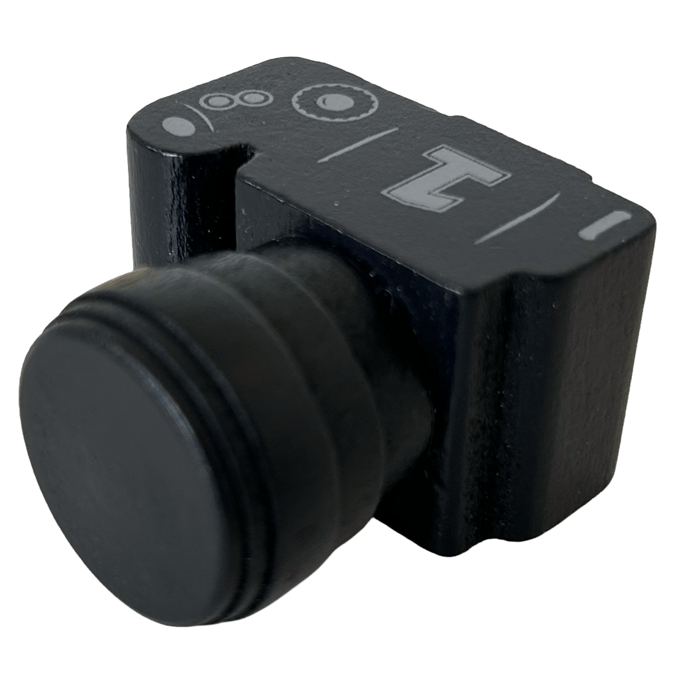 Wooden camera-shaped token used as the first player marker in the Redwood board game.